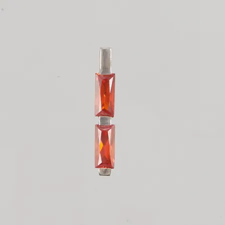 Hänge, 32mm, orange stenar, 925/1000 Silver 4,0g.