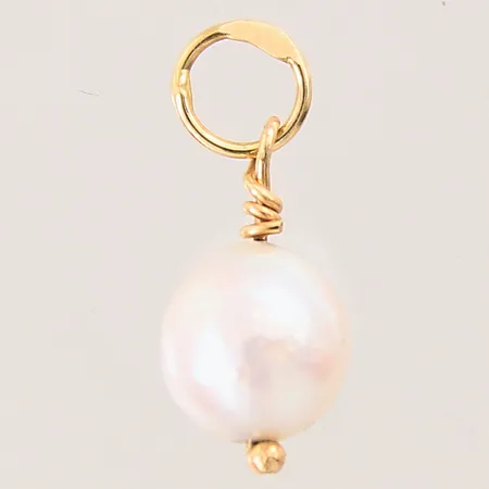 Hänge med odlad pärla, 11X6,7mm, 18K Vikt: 0,6 g