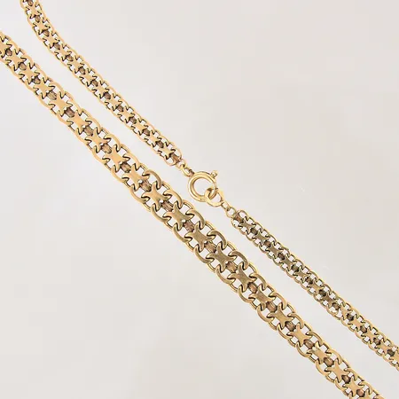 Collier doserad X-länk, längd: 45cm, bredd: 4,5-8,6mm, 18K Vikt: 22,7 g