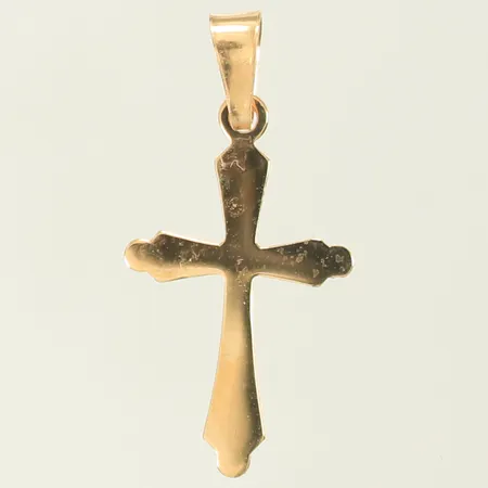 Hänge kors, 28mm inkl ögla bredd 14mm, 18K Vikt: 0,7 g