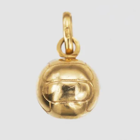 Hänge, Boll, ca Ø11mm, ojämnheter, 18K guld.  Vikt: 1,1 g