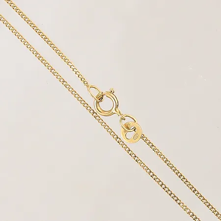 Kedja Pansar, längd 48,5cm, bredd 1mm, saknas del vid lås, 18K  Vikt: 2,9 g