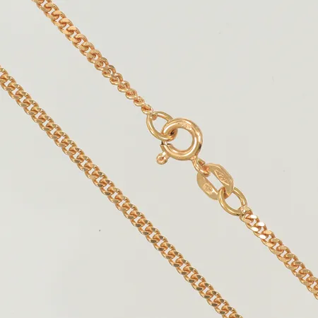 Halskedja pansar, längd ca, 60cm, bredd 1,5mm, 18K, 7,2g 