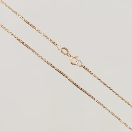 Kedja, Venezia, 46cm, bredd:1mm, 18K 4,9g.
