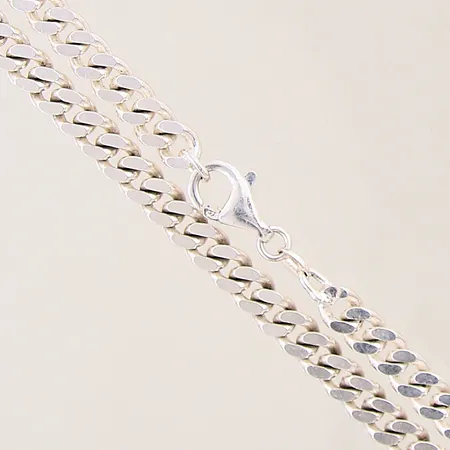 Kedja Pansar, längd: 48cm, bredd: 5,6mm, GHA, silver 925/1000  Vikt: 35,6 g