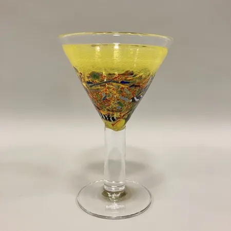 Pokalglas, Satellite, Kosta Boda, formgivare Bertil Vallien, signerad och numrerad 99373, höjd 18cm, etikettmärkt, glas, mindre tillverkningsfel, Skickas med paket.