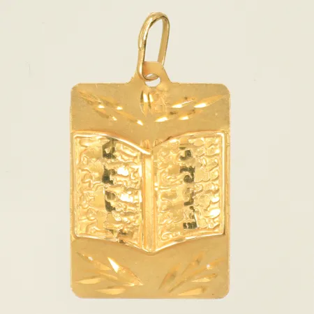 Hänge bok, 20x16mm exkl ögla, 18K Vikt: 1,4 g