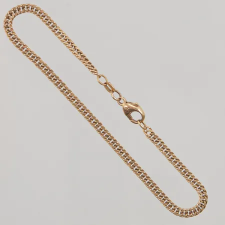 Armband, dubbel pansar, 19cm, bredd:3mm, 18K 6,3g.