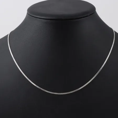 Collier platt, längd 45cm, bredd 1,8mm, Italy, silver Vikt: 3,2 g