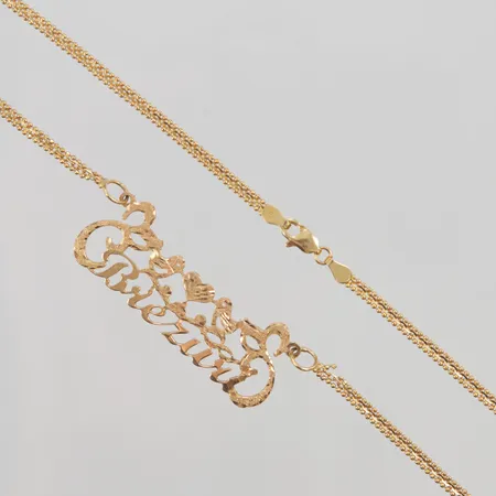 Namncollier, defekt, 21-22K 12,8g.