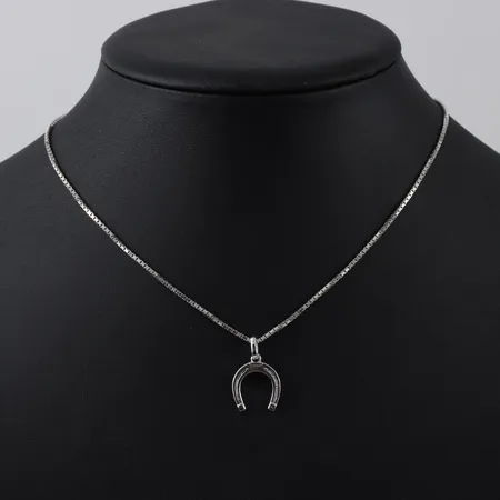 Kedja venezia 38 cm med hänge hästsko, silver Vikt: 5 g