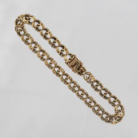 Armband Bismarck, defekt/hårt slitage, 18K guld. Vikt: 13,7 g