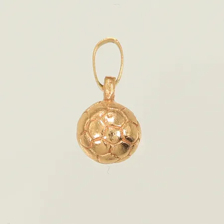 Hänge "Fotboll" längd ca, 15mm, bredd, 2-6mm, 18K, 3,1g 