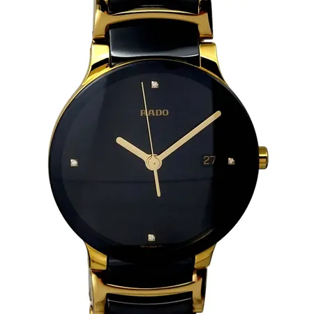 Armbandsur Rado Centrix Jubile, keramik/stål/titan, Ø38 mm, quartz  behov av nytt batteri  funktion garanteras, referensnummer 01.115.0929.3.0.71, PIC R30929712, index med diamanter, safirglas, såld Oslo 2016, fullset med box, extra länkbitar, garantikort, manual m.m., obetydligt använd / mycket fint skick,