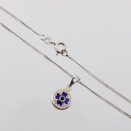 Kedja Pansar 38 cm med hänge , silver Vikt: 3,2 g