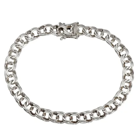 Armband Bismarck, silver 925/1000, längd 18,5 cm, bredd 6,5 mm, tillverkarstämpel INP  Vikt: 10 g