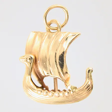 Hänge, vikingaskepp, 21x15mm, GFAB, 18K Vikt: 1,1 g