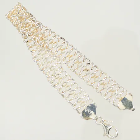 Armband 19,5cm, bredd 12mm, silver 925/1000-delar Vikt: 13,9 g