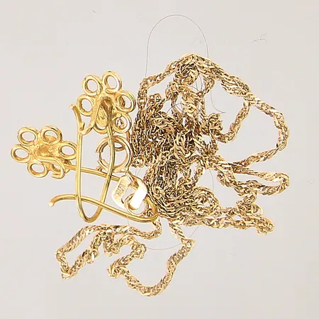 Guldsmycken, defekta, 18K  Vikt: 2,1 g