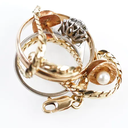 Diverse guld, 18k Vikt: 10,9 g