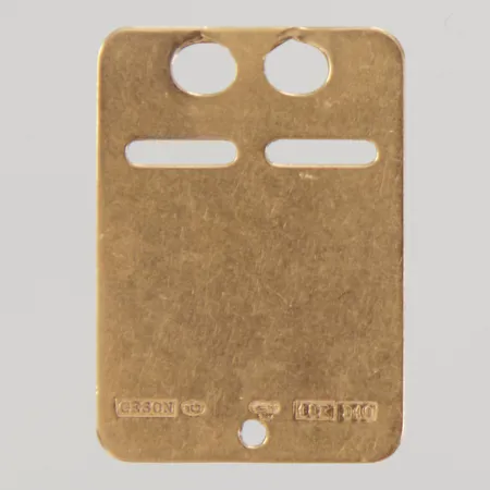 ID-bricka, gravyr, Ceson, 18K, Vikt: 2 g