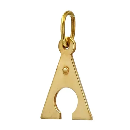 Hänge, 14K guld, ostämplad, längd inkl. ögla 20 mm, bredd 11 mm, tjocklek 0,8 mm Vikt: 0,9 g