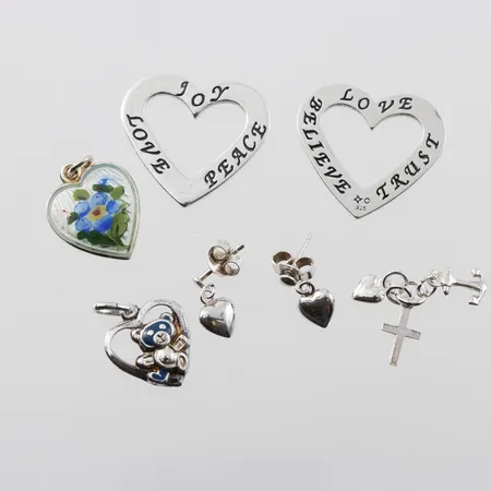 Hängen 5st + parörhängen, silver Vikt: 9,1 g