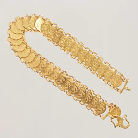 Armband, 18,5cm, bredd:11mm, 21K 13,7g.