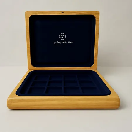 Myntschatull, Collector's line, plats för 12 mynt, trä.  Skickas med paket.