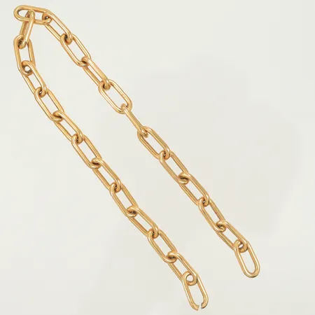 Länkdel 21cm bredd 5mm, en länkdel klippt. 18K Vikt: 17,9 g