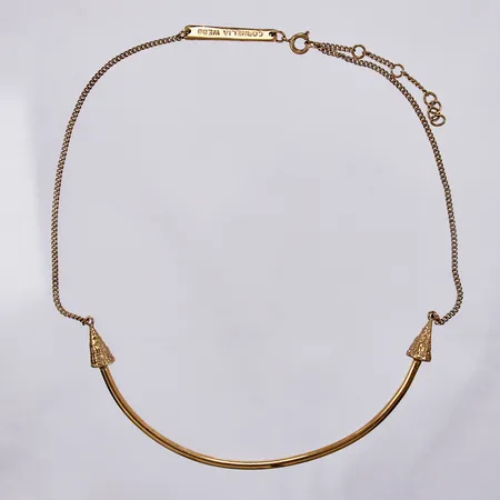 Collier, Cornelia Webb, längd: ca 45/46,5/48/49-50cm, bredd: ca 2-8mm, förgylld mässing