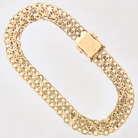 Armband X-länk, längd: 19cm, bredd: 8,2mm, 18K Vikt: 14,8 g