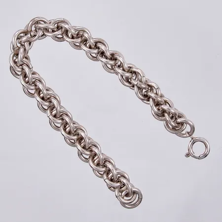 Armband längd ca 19cm, bredd ca 10mm, silver Vikt: 48,9 g
