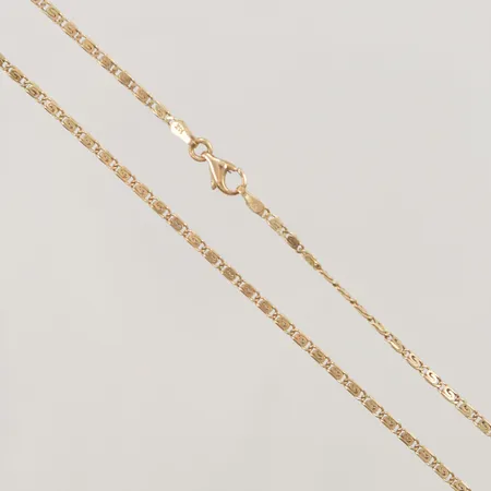 Kedja, 50cm, bredd:2mm, 14K 6,8g.