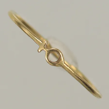Ring, stl ca, 17½, bredd 1mm (ojämn skena) 18K, 0,5g 