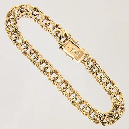 Armband Bismarck, längd 17cm, bredd 7mm, 18K  Vikt: 17,5 g