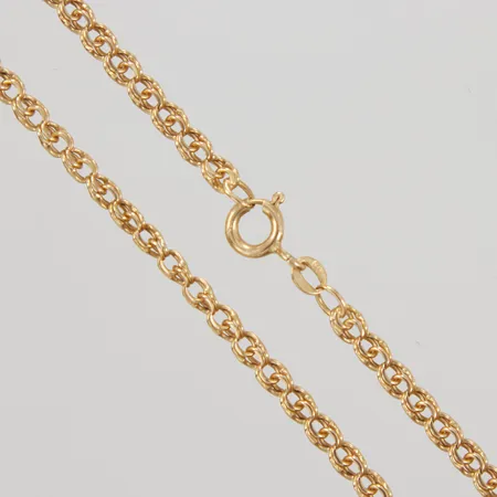 Kedja bismarck, 58,5cm, bredd 3,5mm, länk något vriden i mitten, 18K, Vikt: 15,2 g