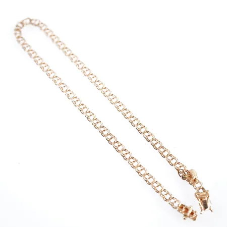 Armband, bismark m 1 berlock, 26cm, bredd 4mm, 18k Vikt: 7,3 g