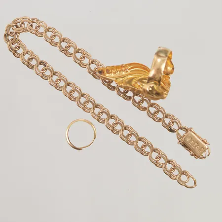 Diverse guld, defekt, 18K 16,1g.