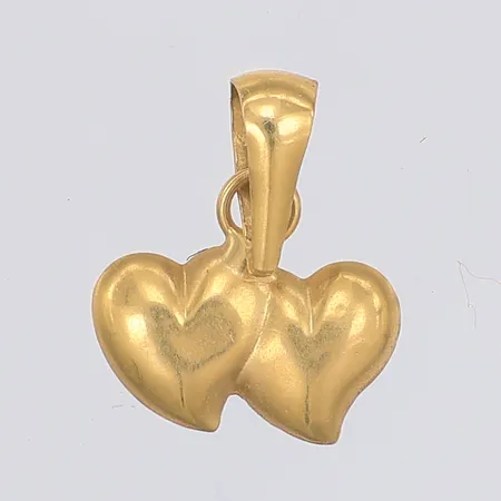 Hänge, hjärtan, 15mm, Guldfynd, 18K Vikt: 0,3 g