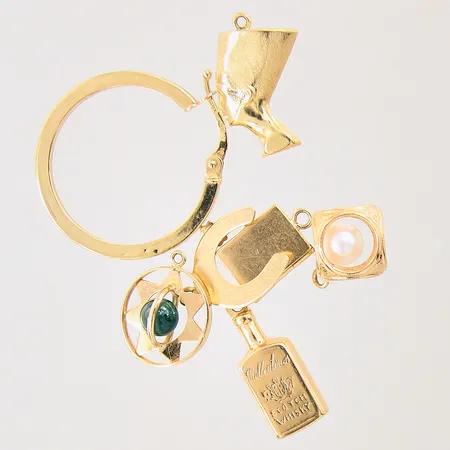 Guldsmycken med stenar, udda, defekta, 18K  Vikt: 6,8 g