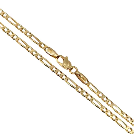 Halskedja Figaro, 14K guld, längd 52,0 cm, bredd 3 mm, tjocklek 1,2 mm Vikt: 11,4 g