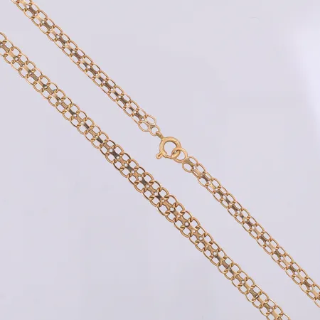 Collier, doserad X-länk, 54,5cm, 4,4mm, 6,7mm, 18K Vikt: 12,4 g