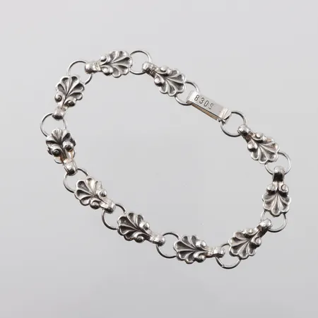 Armband, Janson Guldvaru Ab Victor lindesberg 1976, längd 18cm, bredd 8mm, silver Vikt: 6,5 g