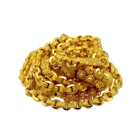 Halskedja, 23K guld, defekt Vikt: 15,2 g