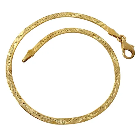 Armband, 14K guld, mönstrad modell, Midas, längd 19,0 cm, bredd 2 mm, fint skick Vikt: 2,8 g
