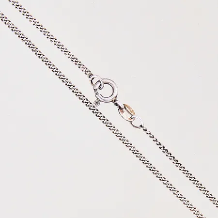 Kedja Pansar, längd 41cm, bredd 1,5mm, oxiderad, silver 830/1000 Vikt: 2,6 g