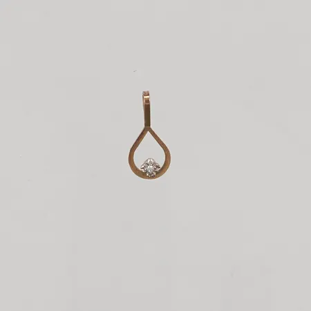 Hänge, diamant ca 0,01ct, 16mm, 18K 0,5g.