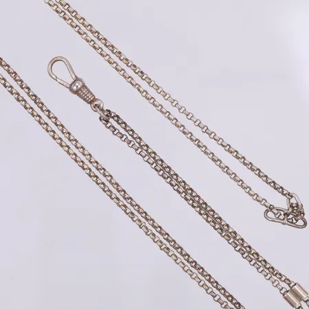 Klockkedja, ärtlänk, ca 100cm, 835/1000 silver Vikt: 11,5 g