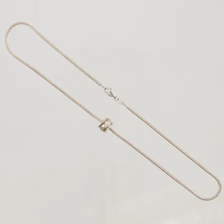 Kedja, 38,5cm, hänge, 925/1000 Silver 7,7g.